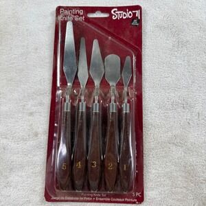 Studio 71 Palette Knife Set 5 Piece Stainless Steel Painting Knives Art Supplies